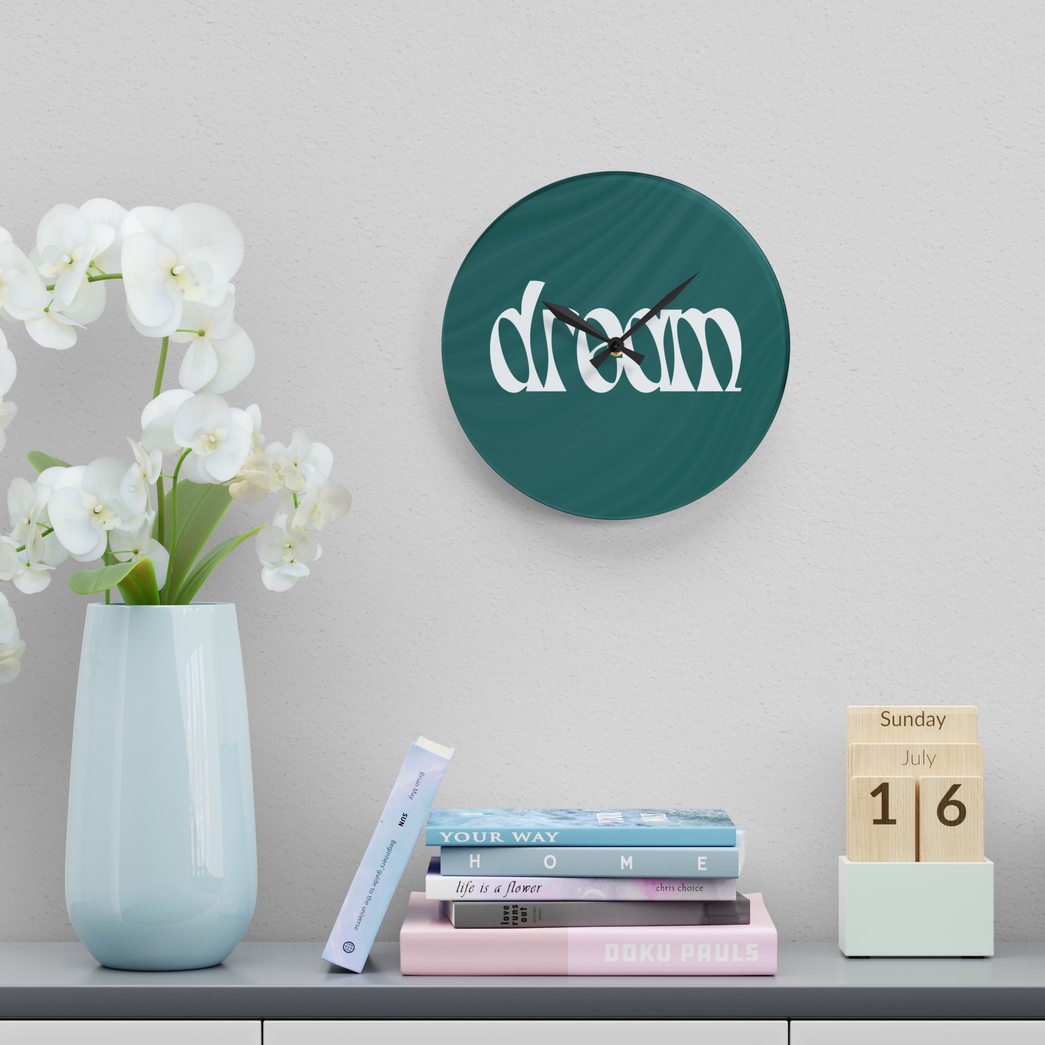 DREAM Acrylic Wall Clock - Image 17