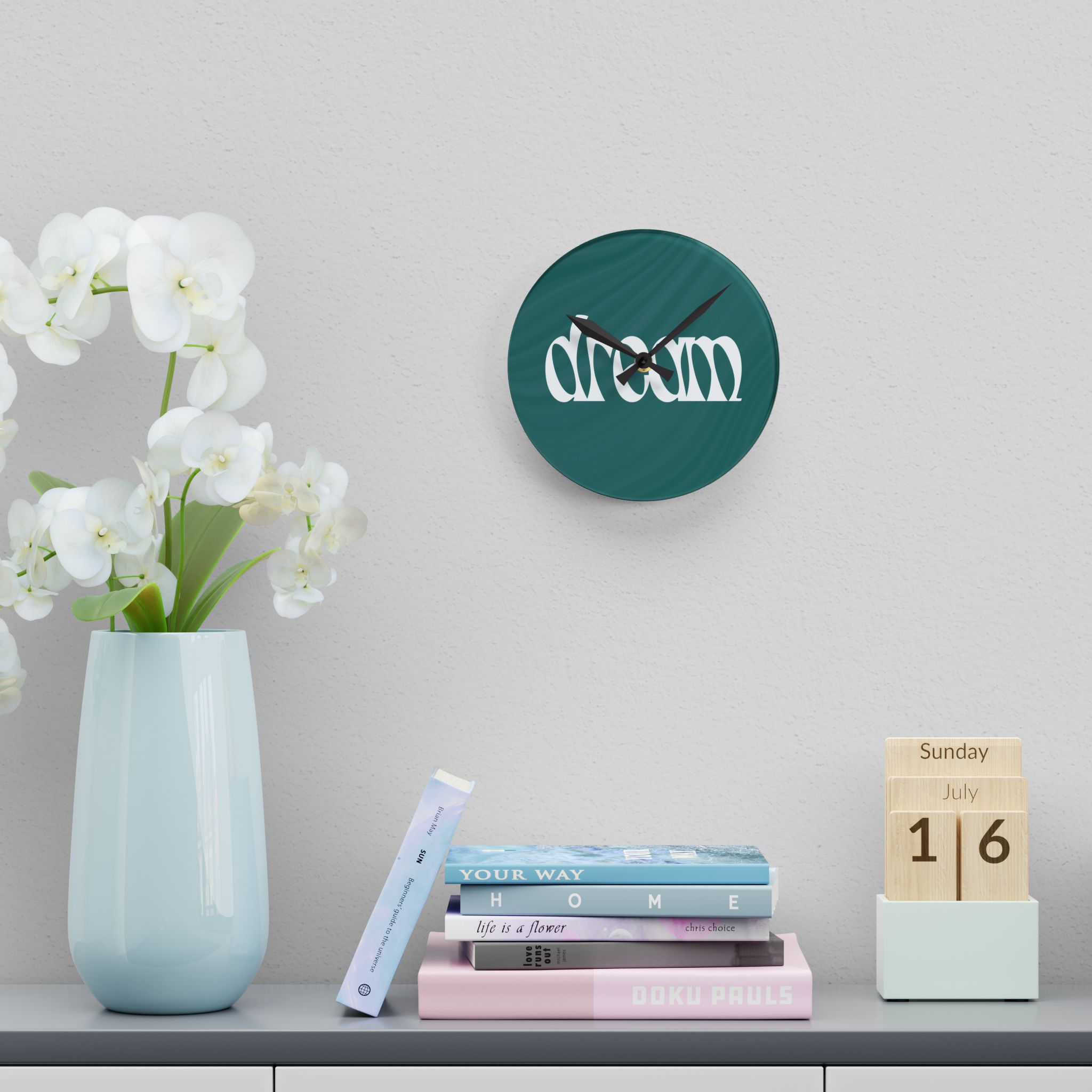 DREAM Acrylic Wall Clock - Image 5