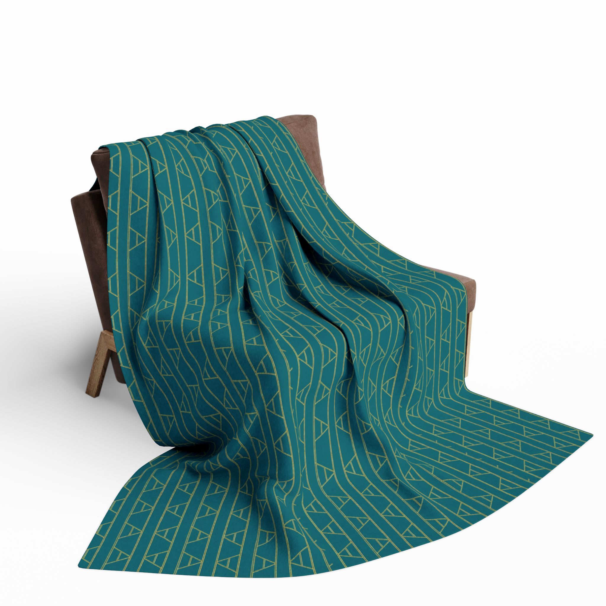 Kingston Arctic Fleece Blanket (in Teal) - Image 4