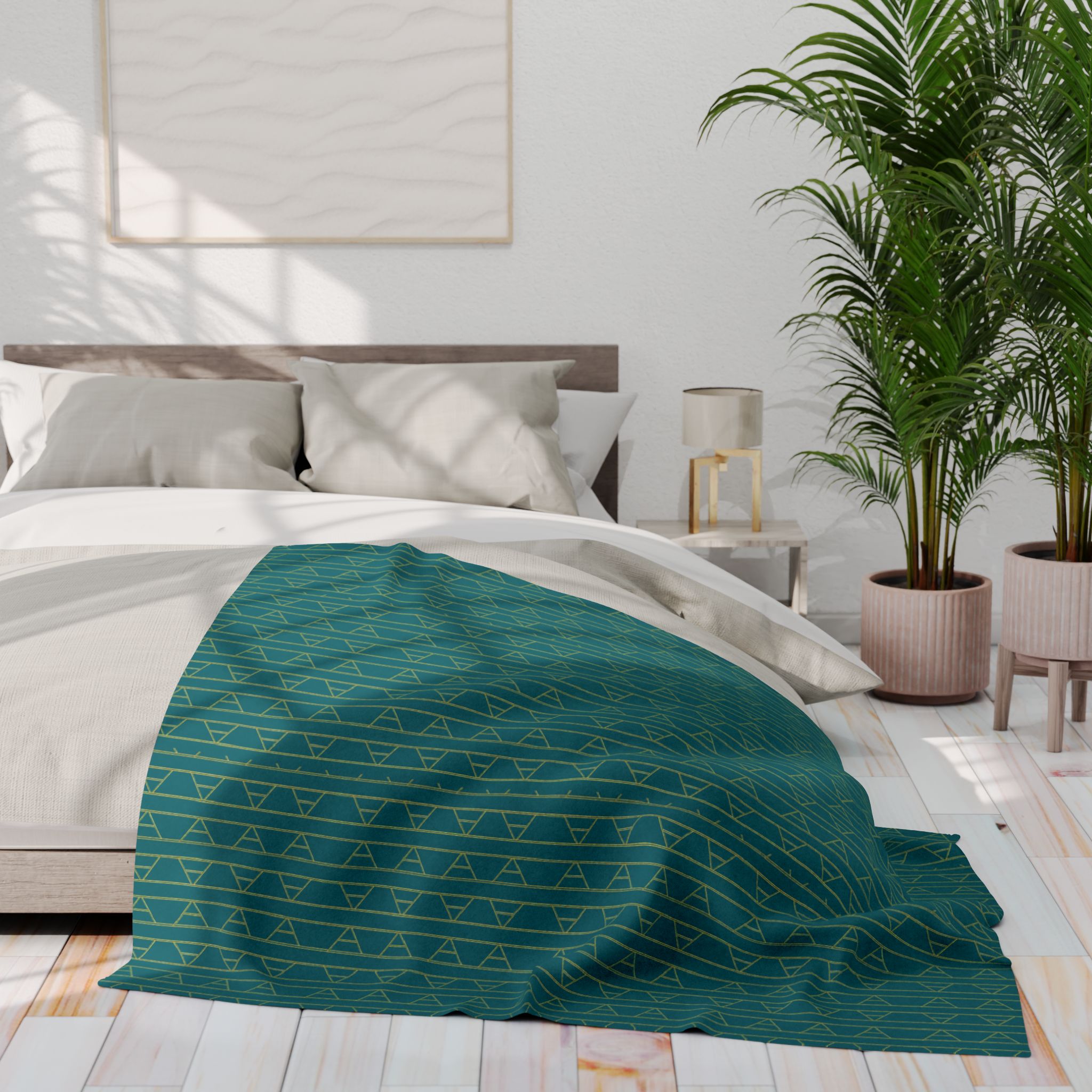 Kingston Arctic Fleece Blanket (in Teal) - Image 12