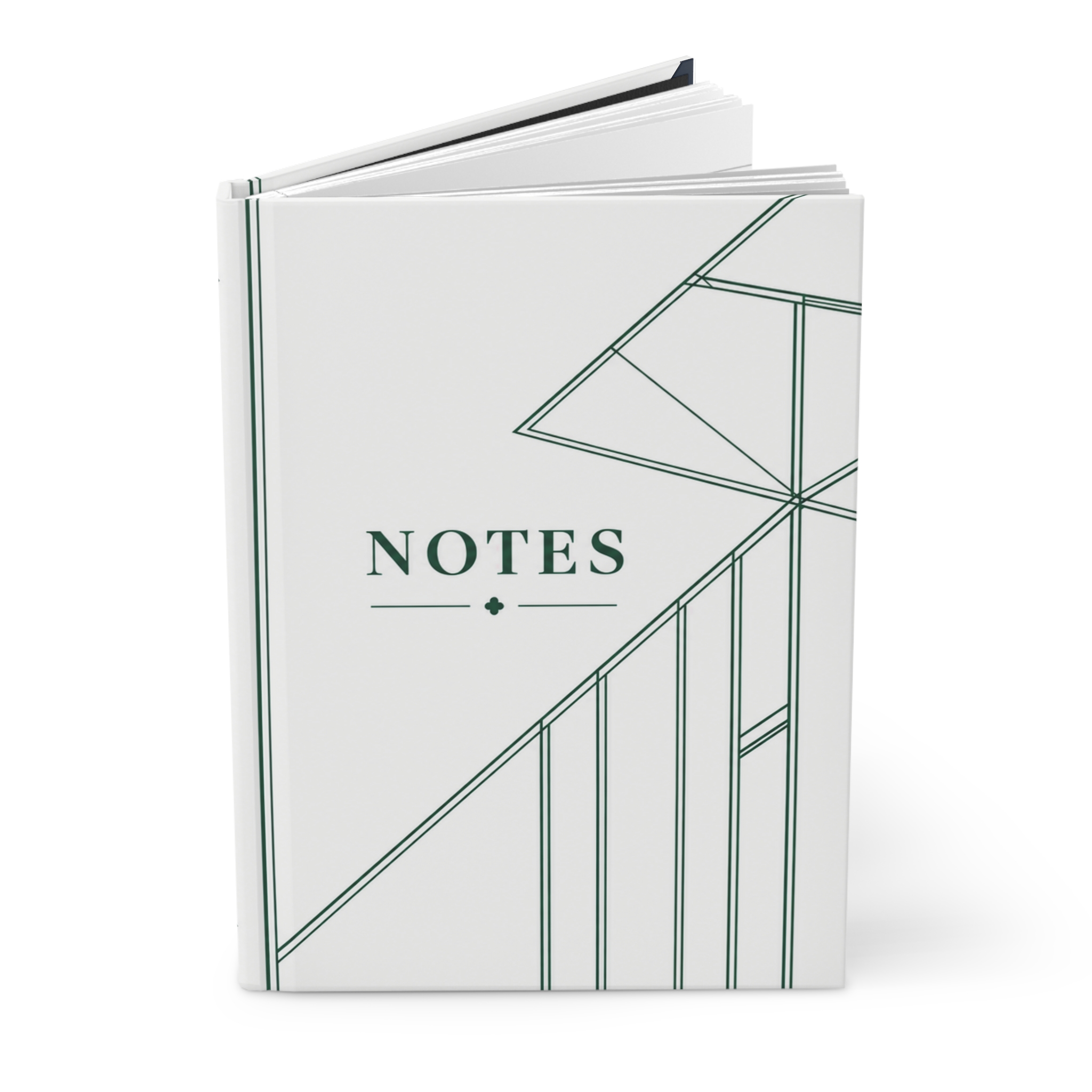 Kingston Hardcover Journal (in White & Green) - Image 4