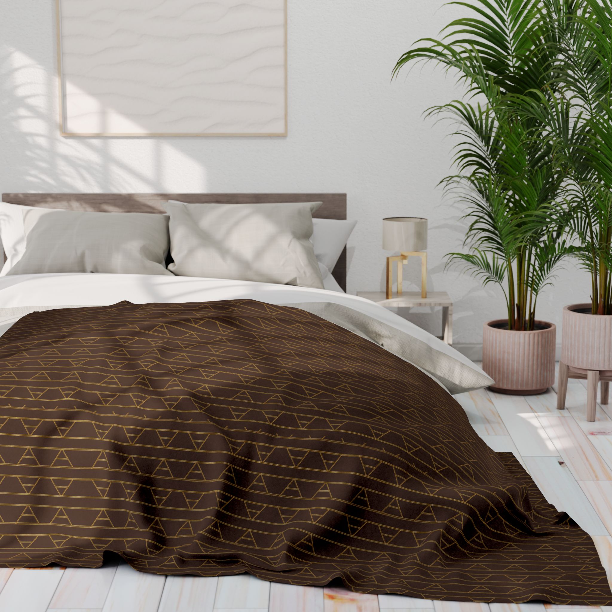 Kingston Arctic Fleece Blanket (in Brown) - Image 6
