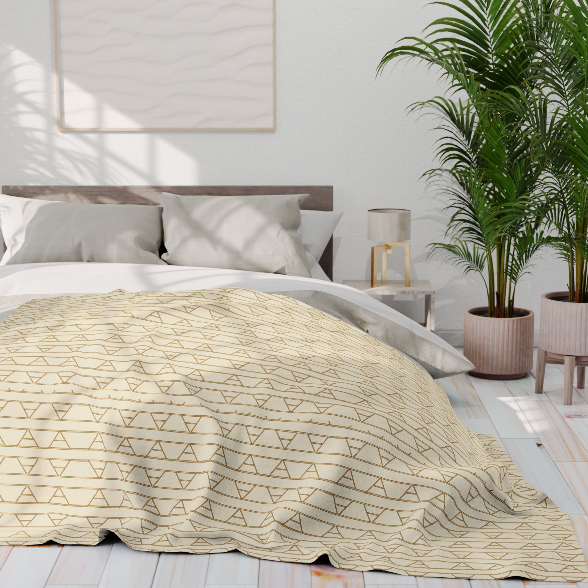 Kingston Arctic Fleece Blanket (in Cream) - Image 6