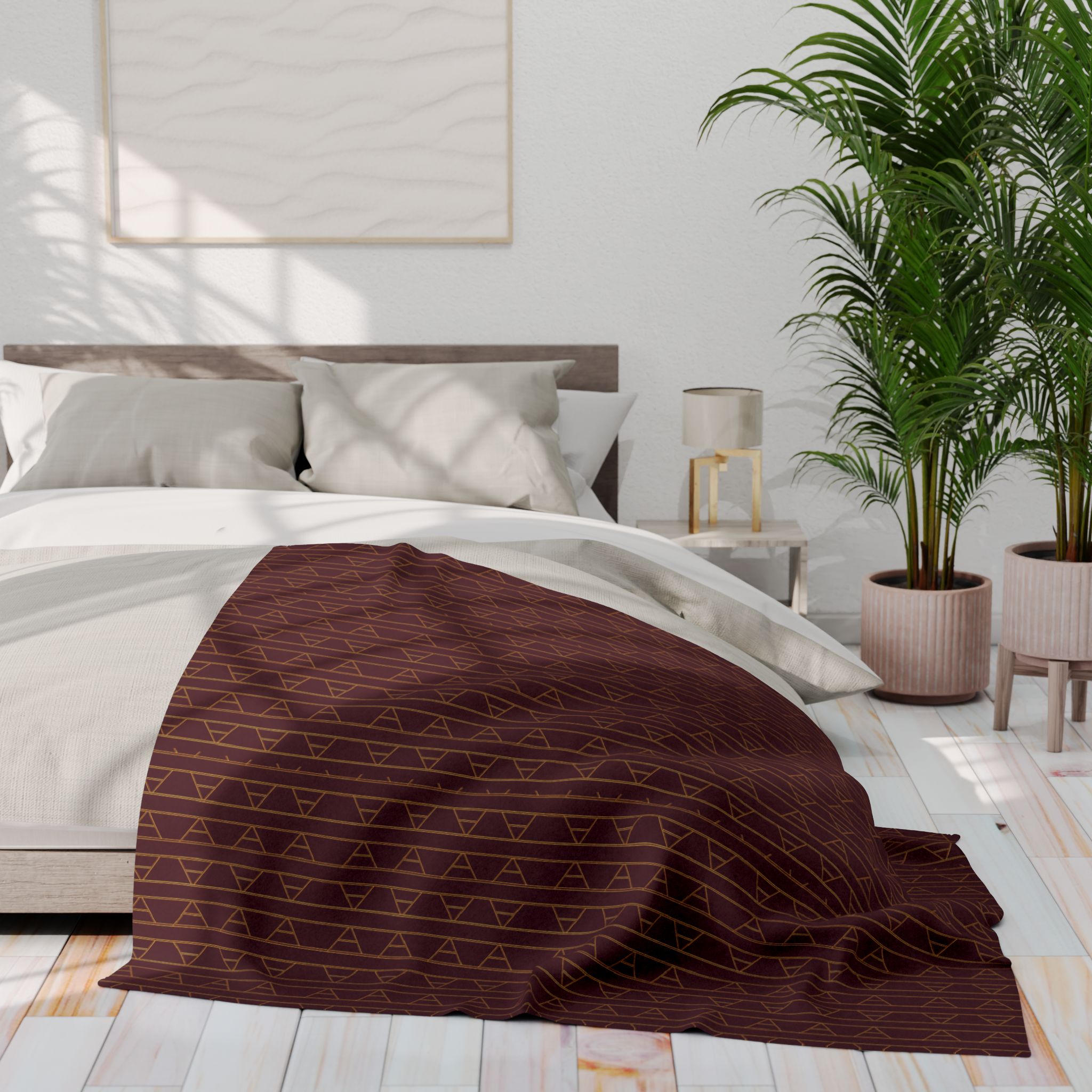 Kingston Arctic Fleece Blanket (in Burgundy/Wine) - Image 12