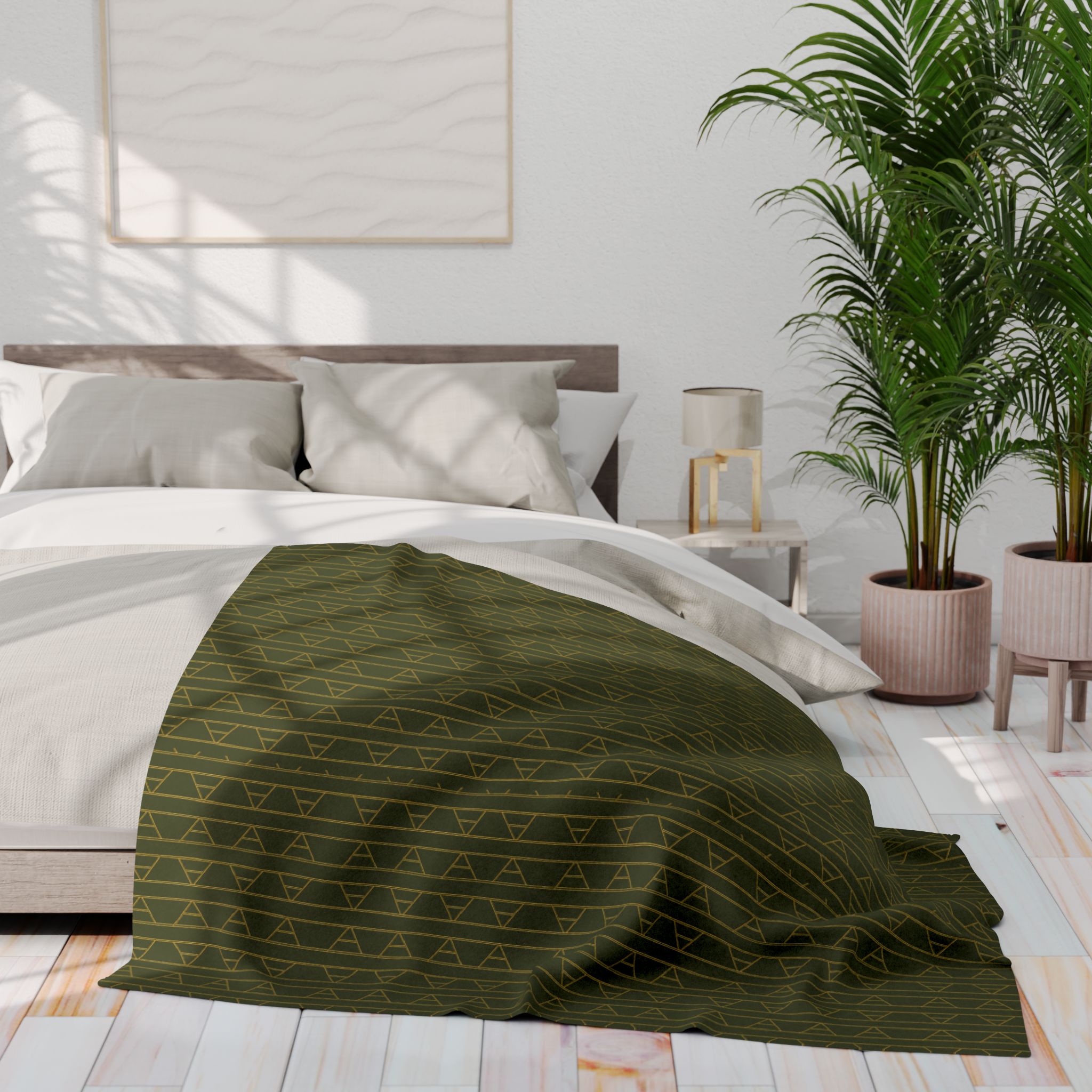 Kingston Arctic Fleece Blanket (in Olive) - Image 12