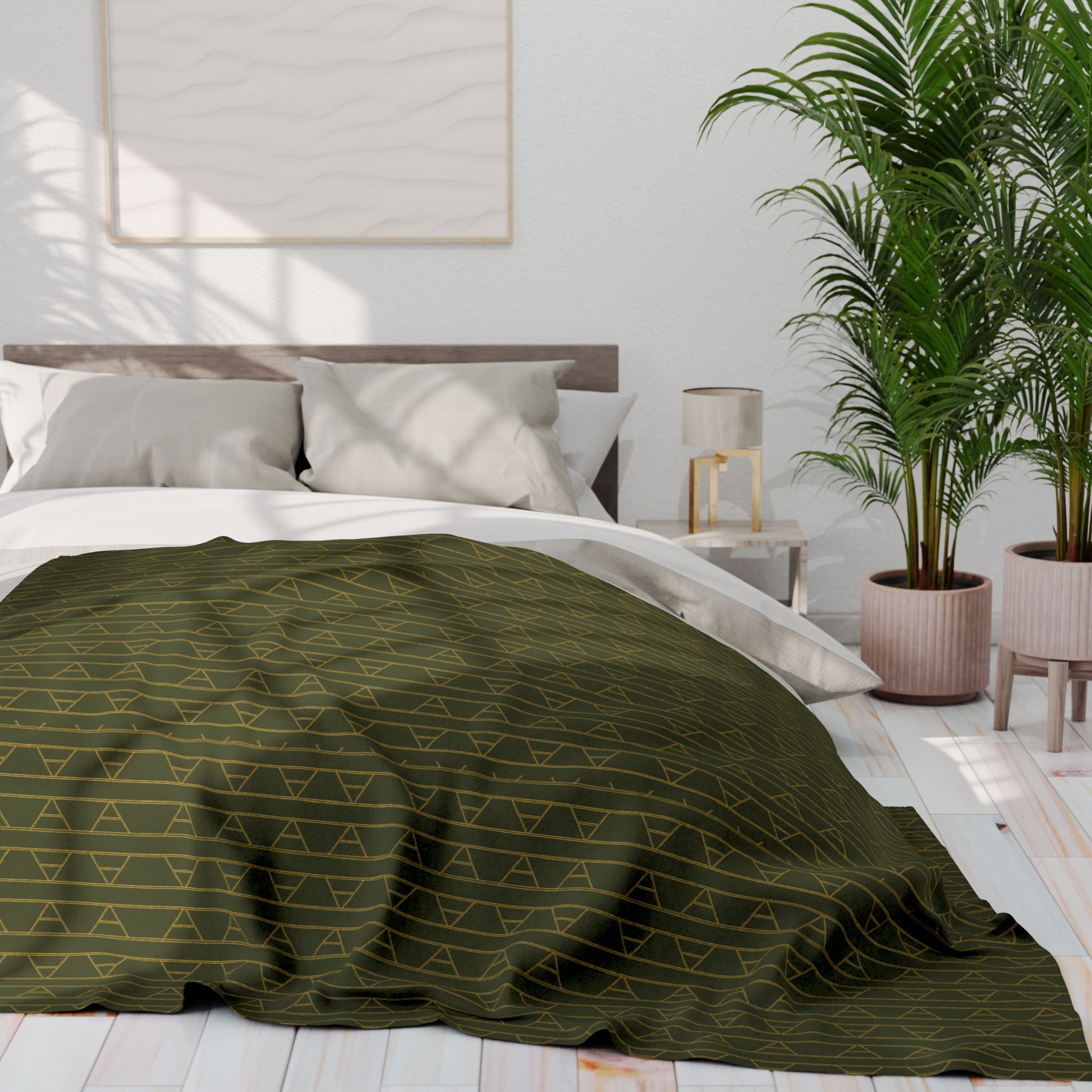 Kingston Arctic Fleece Blanket (in Olive) - Image 6