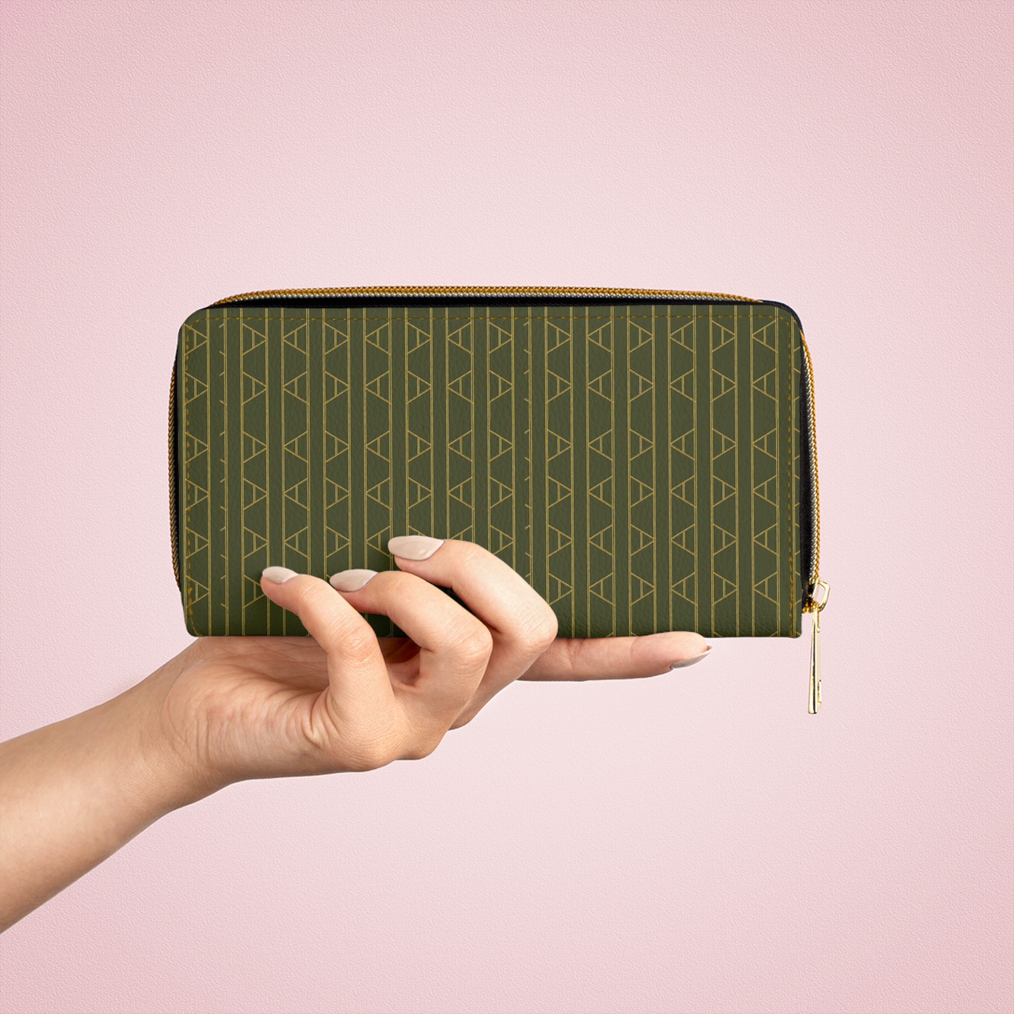 Kingston Zipper Wallet (in Olive) - Image 7