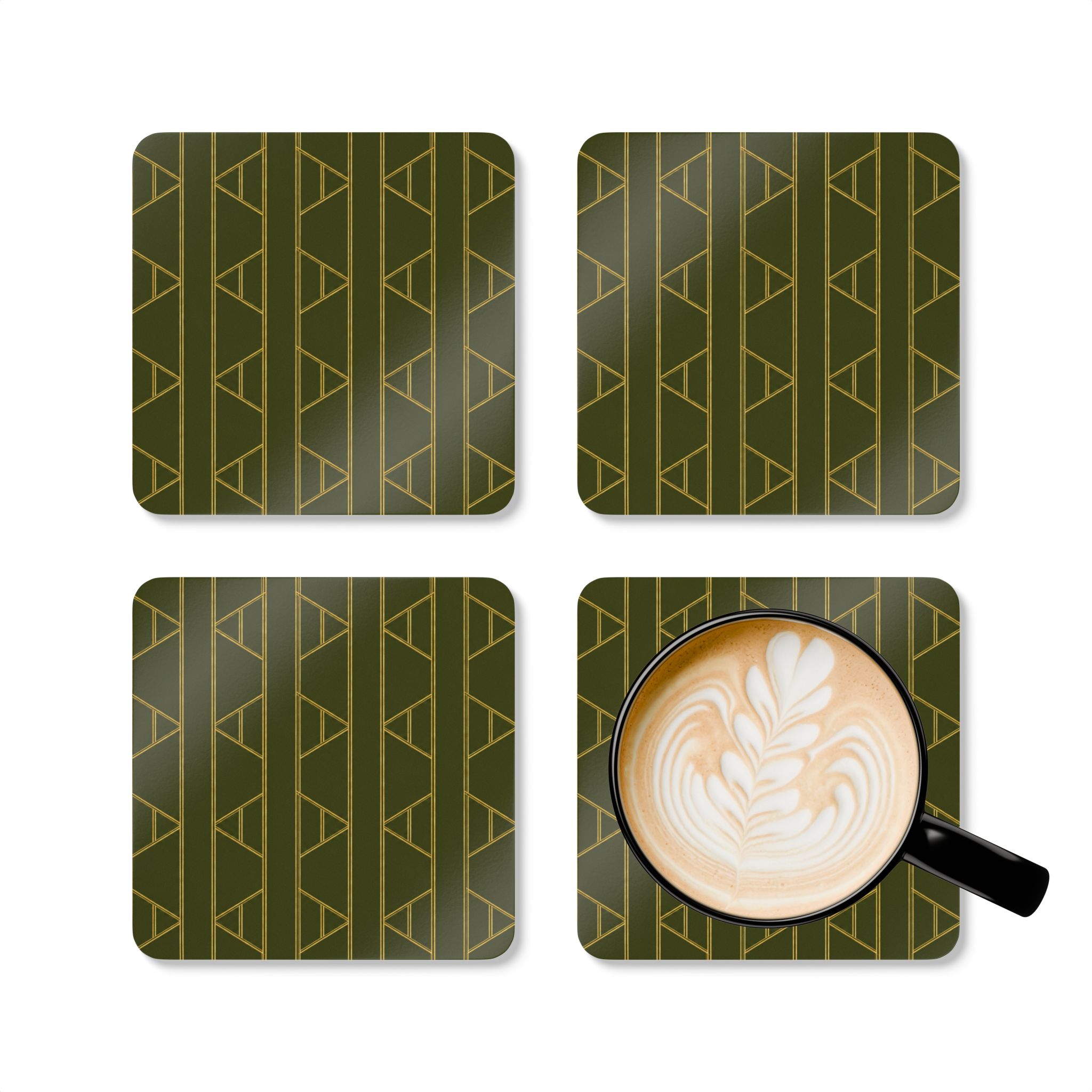 Kingston Coaster Set (in Olive) - Image 5
