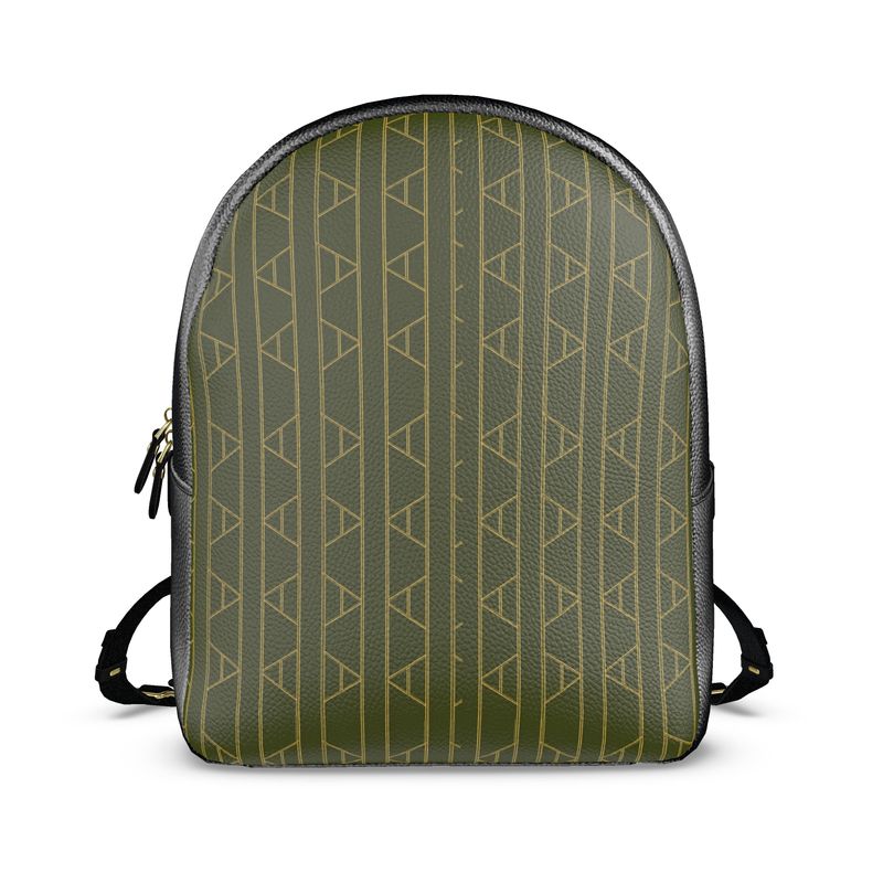 Kingston Leather Backpack (in Olive) - Image 2