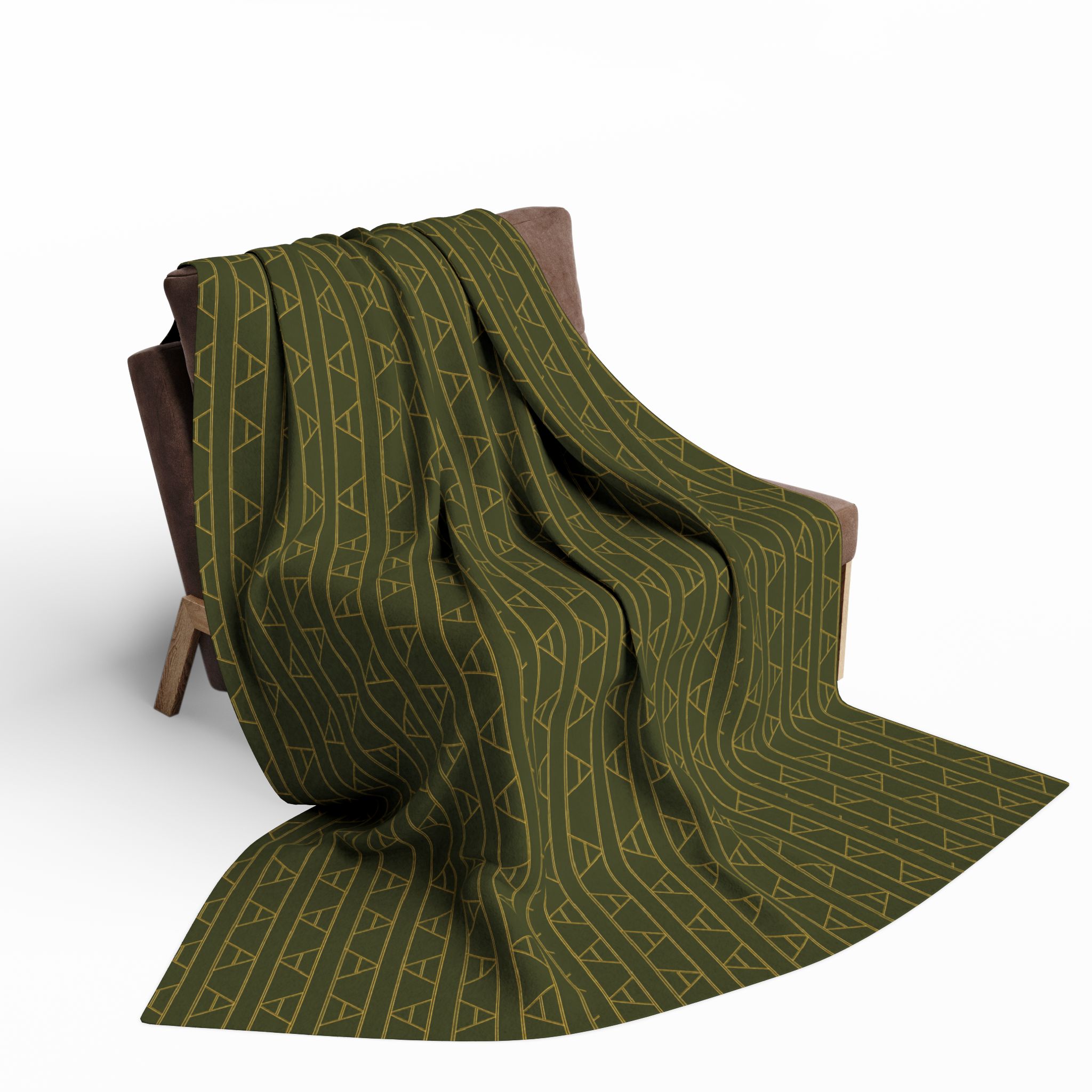 Kingston Arctic Fleece Blanket (in Olive) - Image 4