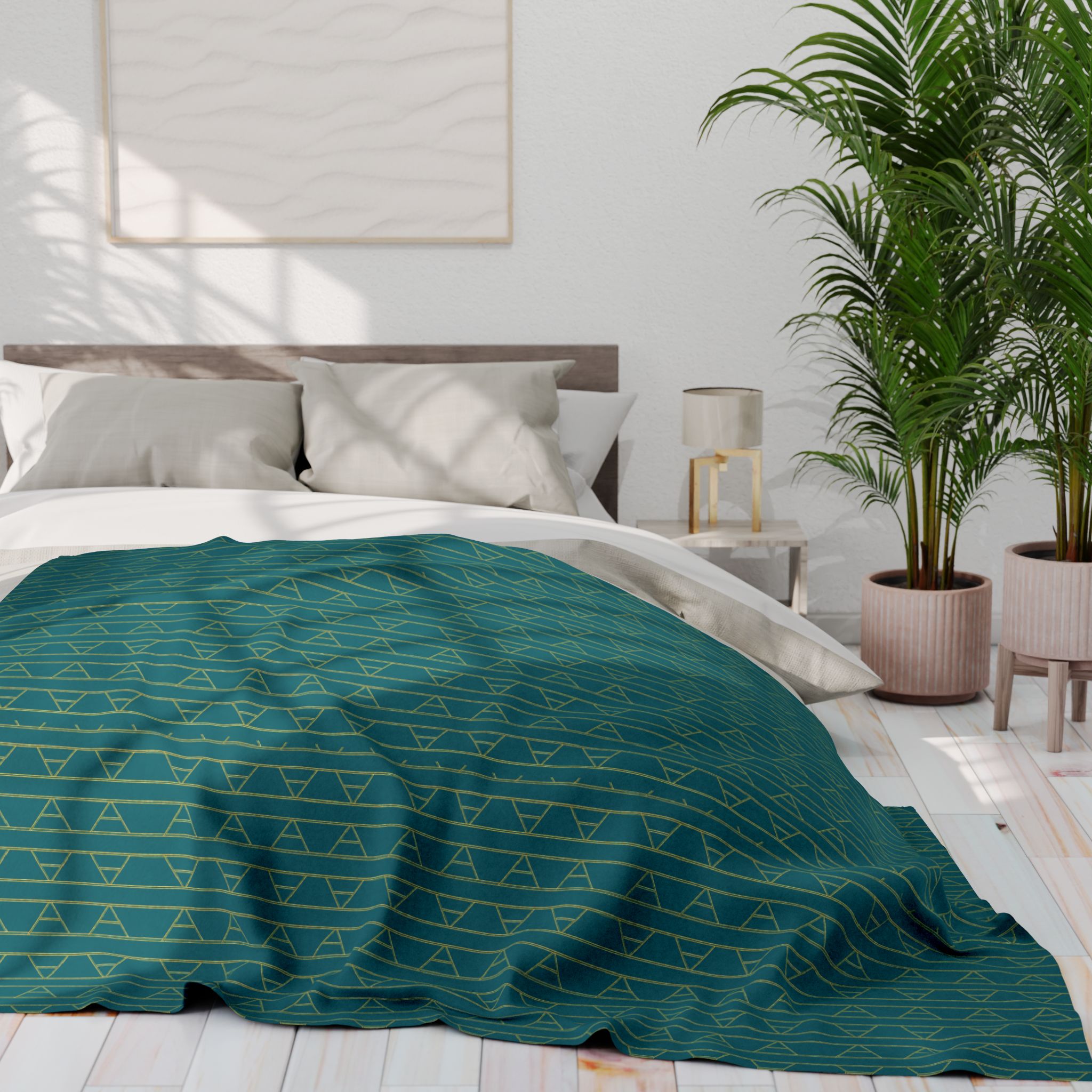 Kingston Arctic Fleece Blanket (in Teal) - Image 6