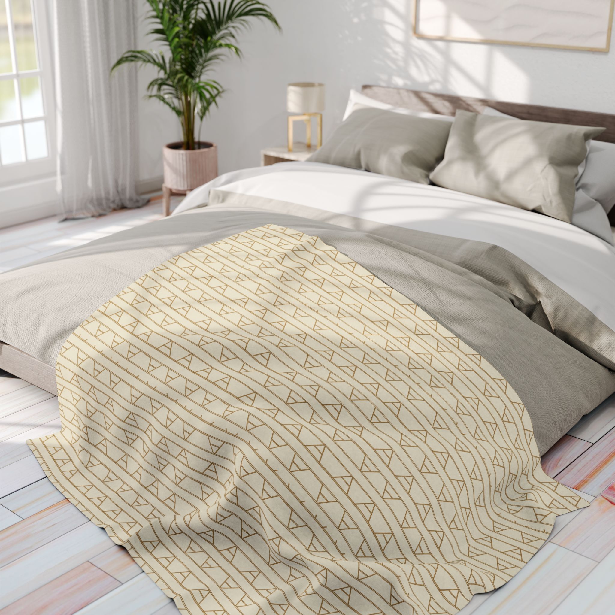 Kingston Arctic Fleece Blanket (in Cream) - Image 11
