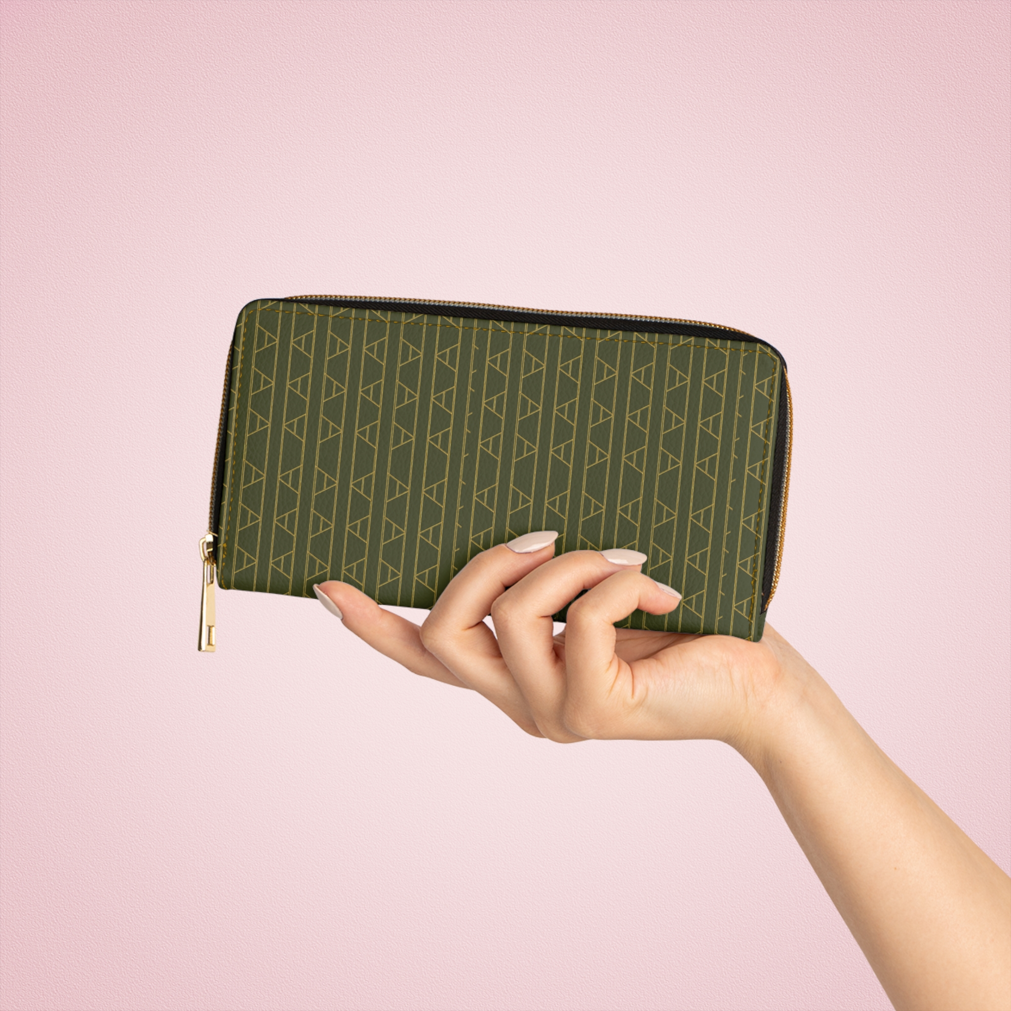 Kingston Zipper Wallet (in Olive) - Image 6