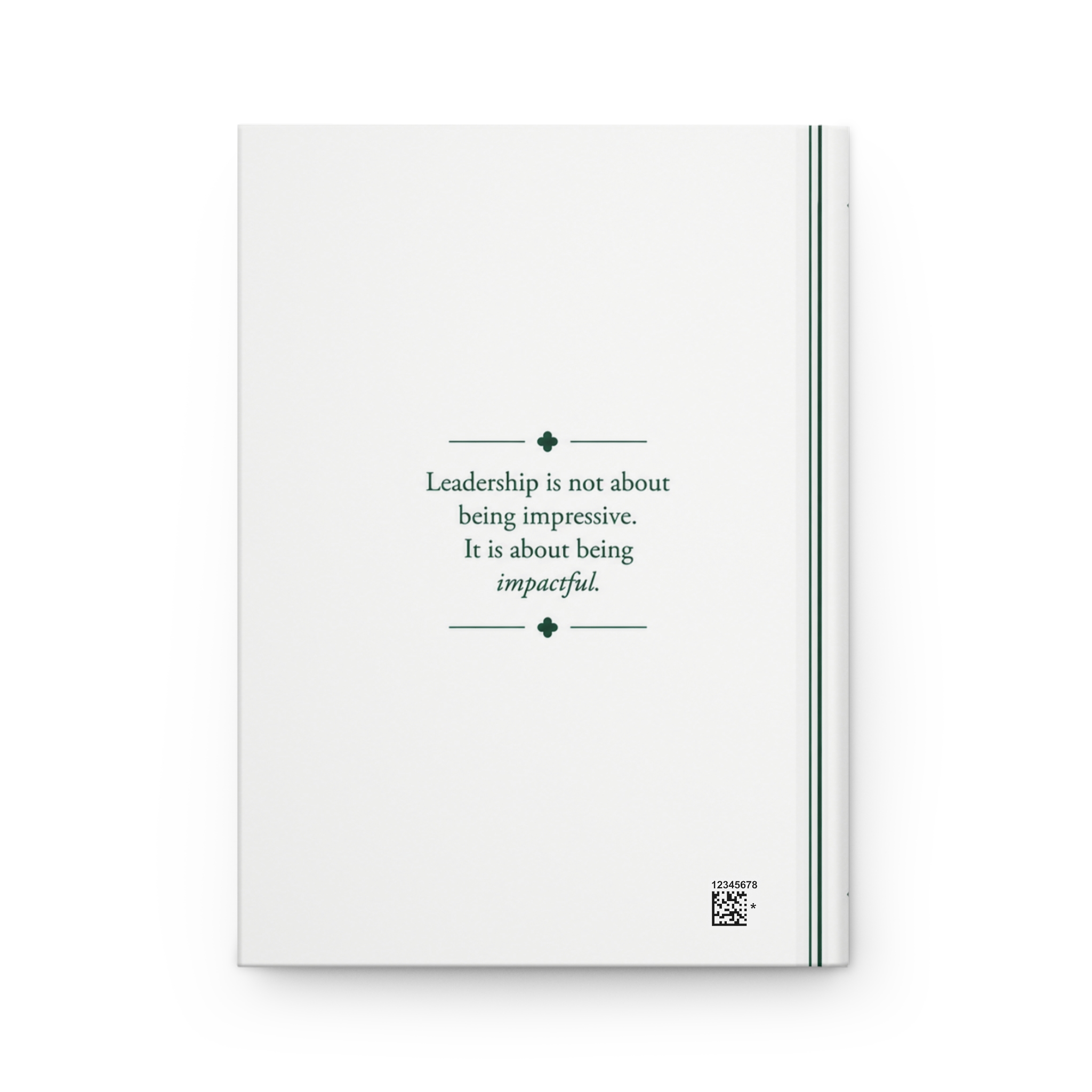 Kingston Hardcover Journal (in White & Green) - Image 3