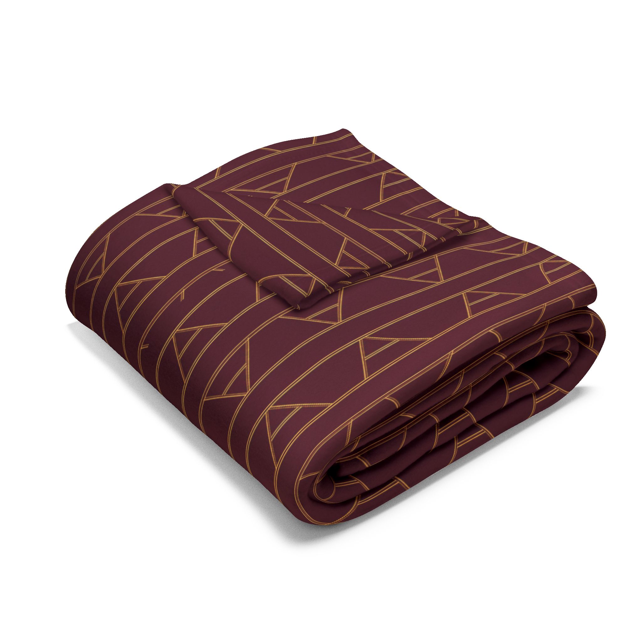 Kingston Arctic Fleece Blanket (in Burgundy/Wine) - Image 9