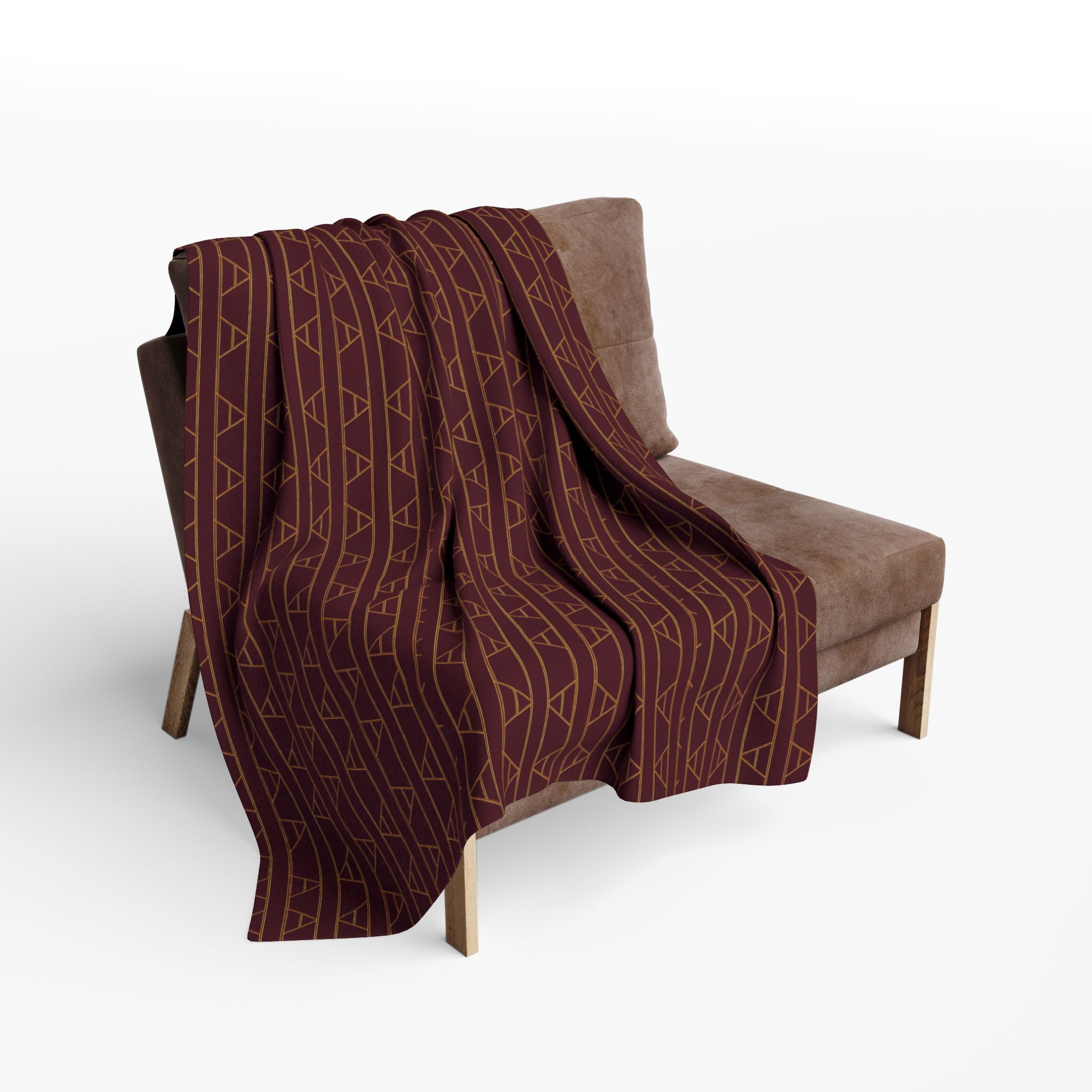 Kingston Arctic Fleece Blanket (in Burgundy/Wine) - Image 10